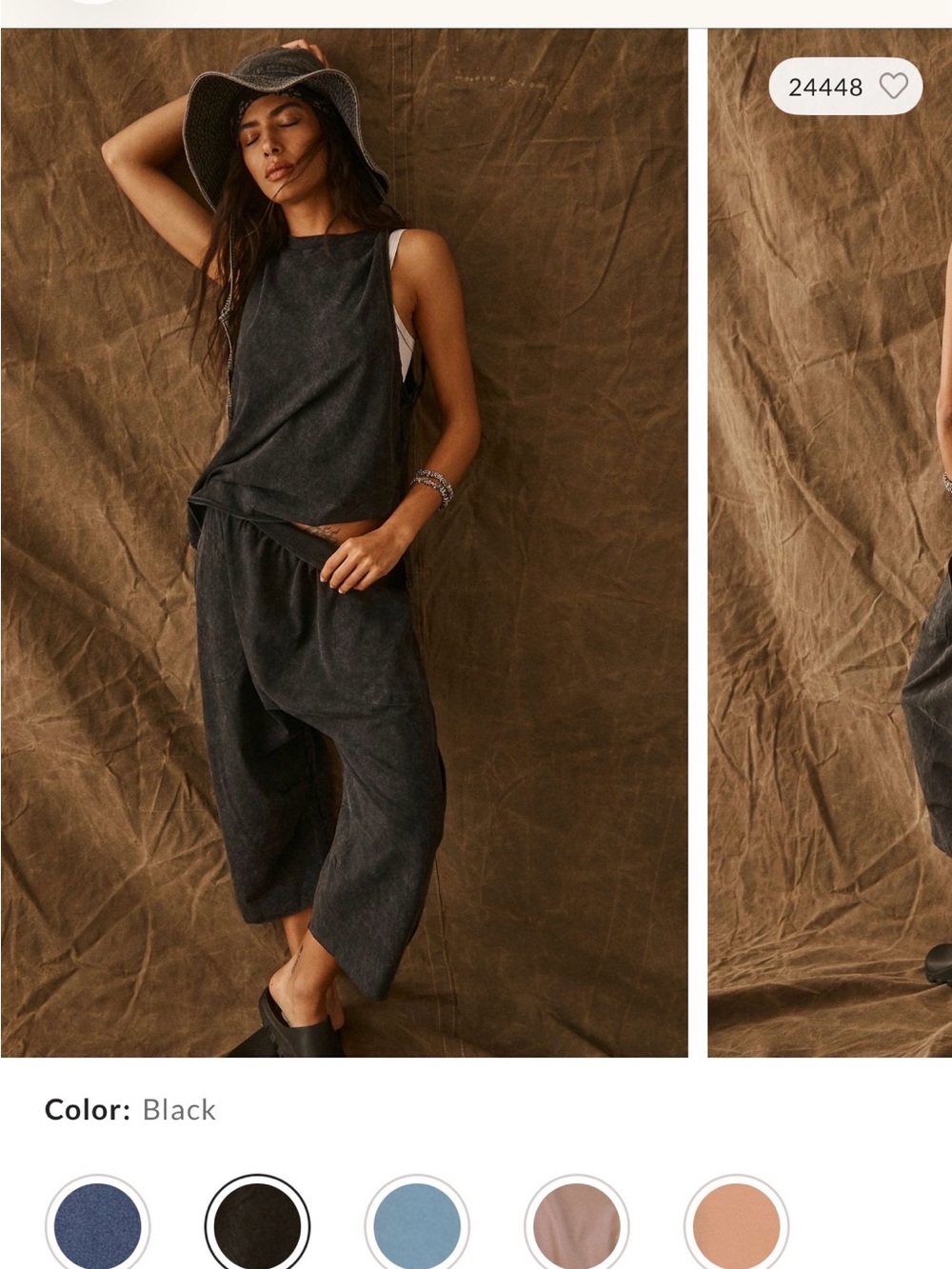 Free People Hot Shot Set Black XS
